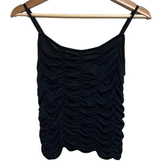 Intimately Free People Womens Size Small Better Than Words Cami Black Ruched Top - Picture 2 of 10